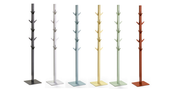 Polehanger weiß von Rosconi Standgarderobe Garderobenständer puristisches reduziertes Design bei Büro-Goertz Darmstadt und Buero-Ideen.de
